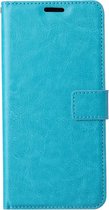 Bookcase Geschikt voor: Motorola Edge 20 Lite - Bookcase Turquoise - portemonnee hoesje