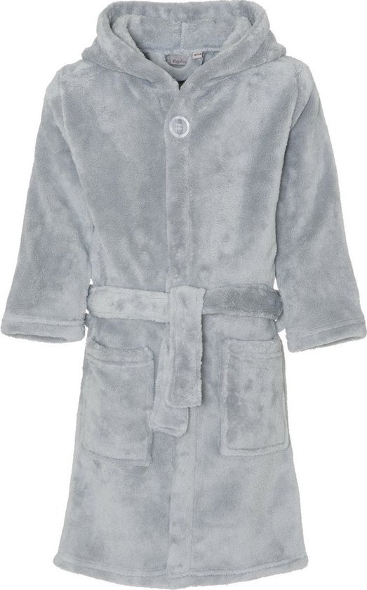 Playshoes - Fleece badjas met capuchon - Grijs - maat 158-164cm (13-14 jaar)