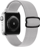 By Qubix Solo Loop Nylon bandje - Grijs - Geschikt voor Apple Watch 38mm - 40mm - 41mm - Compatible Apple watch bandje - smartwatch bandje nylon