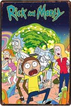 Retro Muur Decoratie uit Metaal Rick and Morty 11