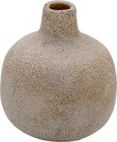 Clayre & Eef Vase 9 cm Beige Céramique Rond Vase de décoration