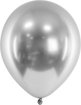 Ballonnen Glossy Zilver - 50 stuks