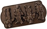 Bakvorm "Spooky Skeleton Cakelet Pan" - Nordic Ware | Fall Harvest Bronze