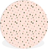 WallCircle - Wandcirkel ⌀ 90 - Kerst - Sjablonen - Pastel - Ronde schilderijen woonkamer - Wandbord rond - Muurdecoratie cirkel - Kamer decoratie binnen - Wanddecoratie muurcirkel - Woonaccessoires