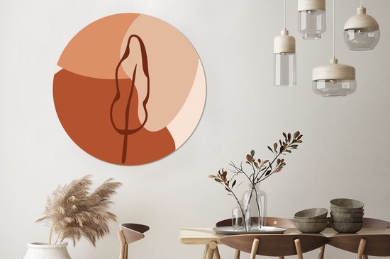 WallCircle - Peinture - Feuille D'été - Multicolore - 150 X 150 Cm