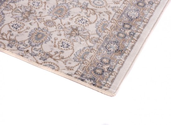 Tapiso Colorado Tapijt Loper Creme Bloemenprint Woonkamer Slaapkamer Hal Maat - 80x1400