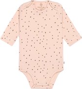 Lassig GOTS Dots Powder Pink Maat 50/56 Lange Mouw Overslag Romper 1531010772-56