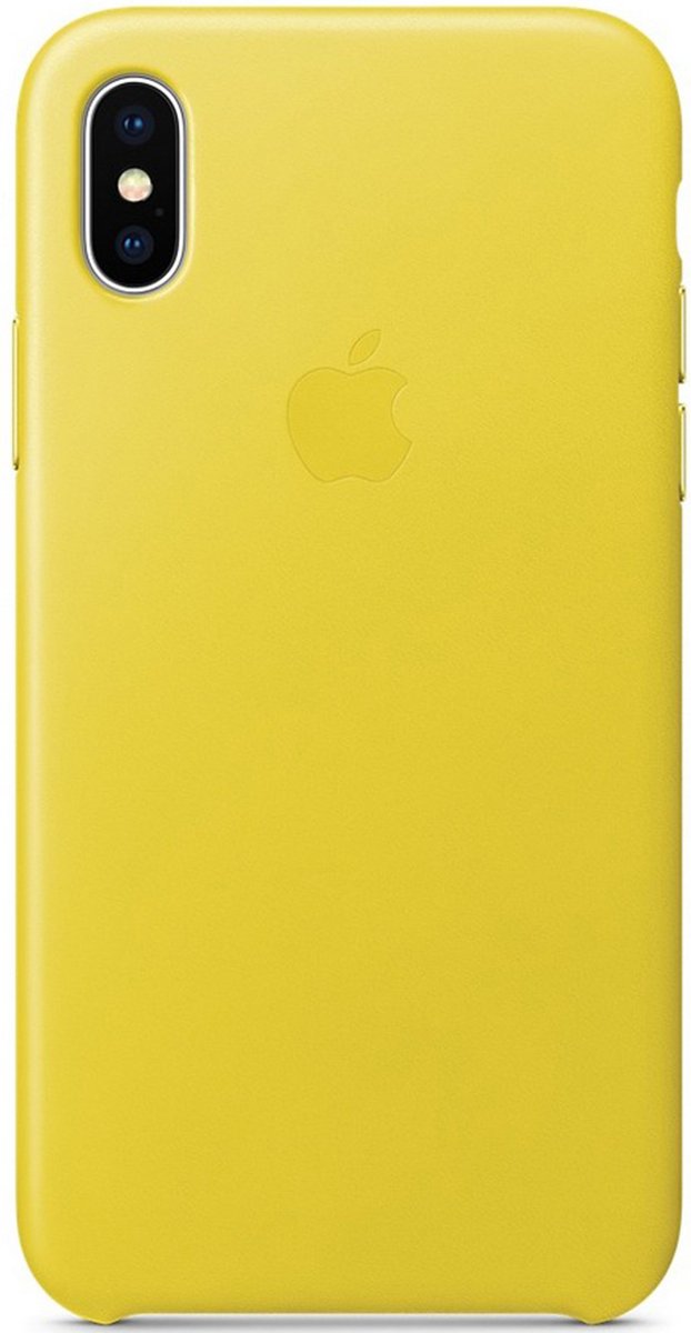 Apple - Leren Hoesje - iPhone X - Geel