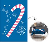 Kerst Tafelkleed - Kerstmis Decoratie - Tafellaken - Zuurstok - Sneeuwvlok - Kerst - Sneeuw - 130x200 cm - Kerstmis Versiering