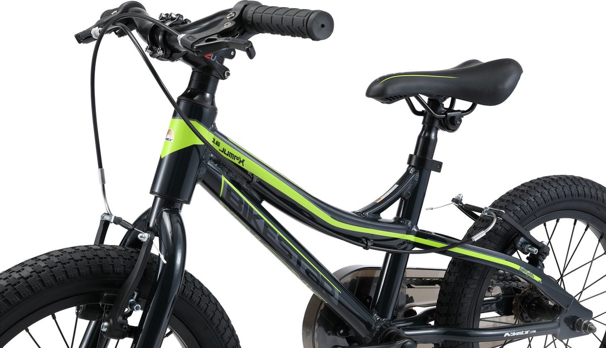 Bikestar 16 pouces Alu VTT v lo pour enfants noir bleu bol