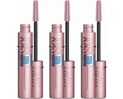 Maybelline Lash Sensational Sky High Mascara Waterproof Very Black - 3 x 6 ml - Voordeelverpakking