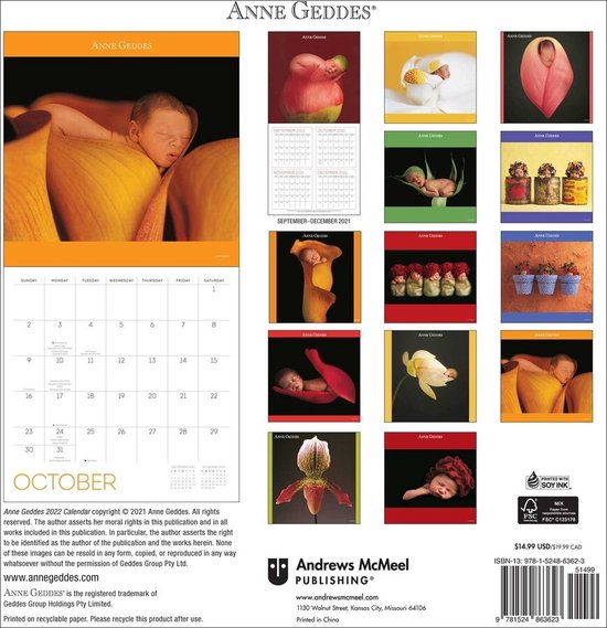 Anne Geddes Kalender 2022  bol.com