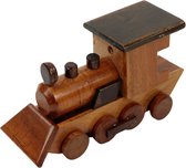 Beelden - Locomotief  - Hout - Bruin - 16x9x6 cm - Indonesie - Sarana - Fairtrade