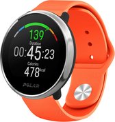 Siliconen Smartwatch bandje - Geschikt voor  Polar Ignite sport band - oranje - Strap-it Horlogeband / Polsband / Armband