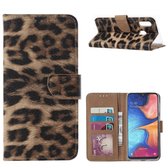 Boekmodel Hoesje Luipaard Samsung Galaxy A20E