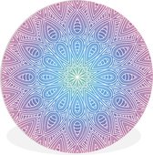 WallCircle - Wandcirkel ⌀ 30 - Mandala met detail - Ronde schilderijen woonkamer - Wandbord rond - Muurdecoratie cirkel - Kamer decoratie binnen - Wanddecoratie muurcirkel - Woonaccessoires