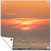 Torchon de jardin Coucher de soleil dans la mer - 100x100 cm