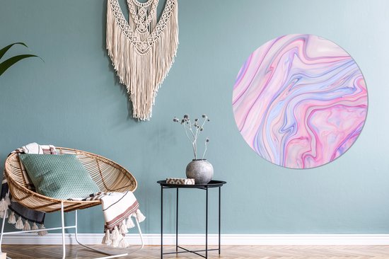 Wall Circle - Wall Circle Indoor - Marbre - Couleurs - Pastel - ⌀ 90 cm - Décoration murale - Peintures Ronds