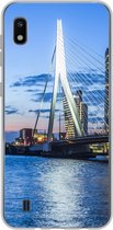 Geschikt voor Samsung Galaxy A10 hoesje - Rotterdam - Water - Skyline - Siliconen Telefoonhoesje