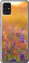 Geschikt voor Samsung Galaxy A52 5G hoesje - Bloemen - Goud - Zon - Siliconen Telefoonhoesje