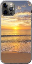 iPhone 13 Pro hoesje - Strand - Zonsondergang - Zee - Siliconen Telefoonhoesje