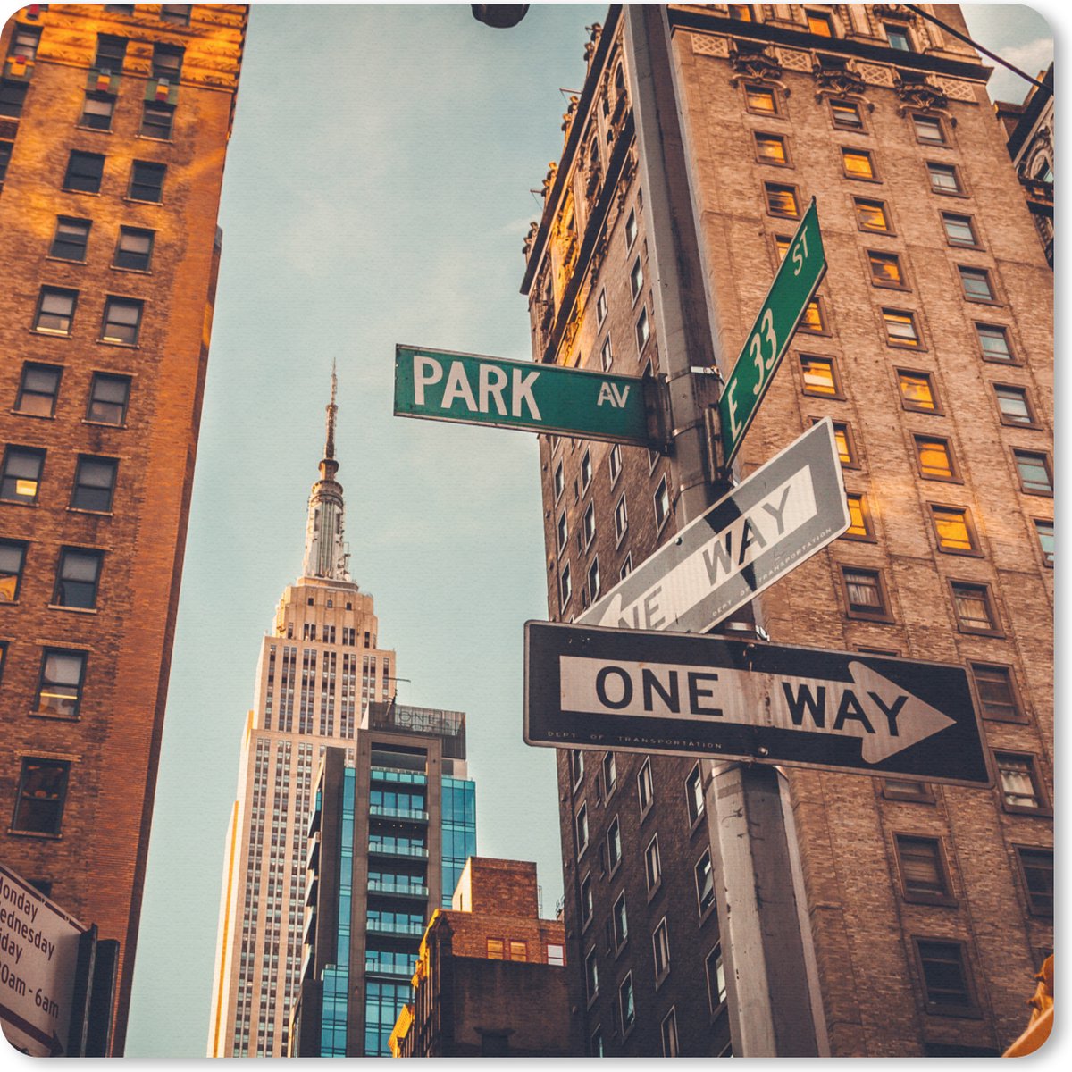 Muismat 30x30 cm - Mousepad Binnenstad New York - Muismatten