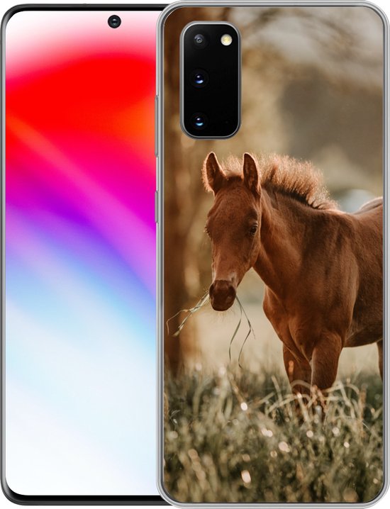 Coque Samsung Galaxy S20 - Cheval - Lumière - Prairie - Coque de téléphone en Siliconen