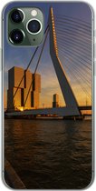 Geschikt voor iPhone 11 Pro hoesje - Rotterdam - Zonsondergang - Erasmus - Siliconen Telefoonhoesje