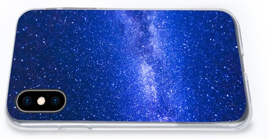 Coque iPhone X - Ciel étoilé - Univers - Blauw - Siliconen