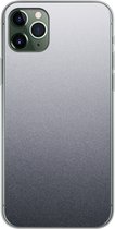 iPhone 11 Pro Max hoesje - Aluminium print - Metaal - Grijs - Siliconen Telefoonhoesje