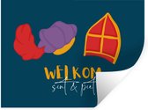 Muurstickers - Sticker Folie - Sinterklaas - Sint - Quotes - Welkom Sint en Piet - Kinderen - Jongens - Meisjes - Kids - 40x30 cm - Plakfolie - Muurstickers Kinderkamer - Zelfklevend Behang
