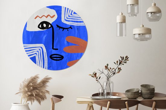 WallCircle - Peinture - Portrait - Multicolore - 150 X 150 Cm