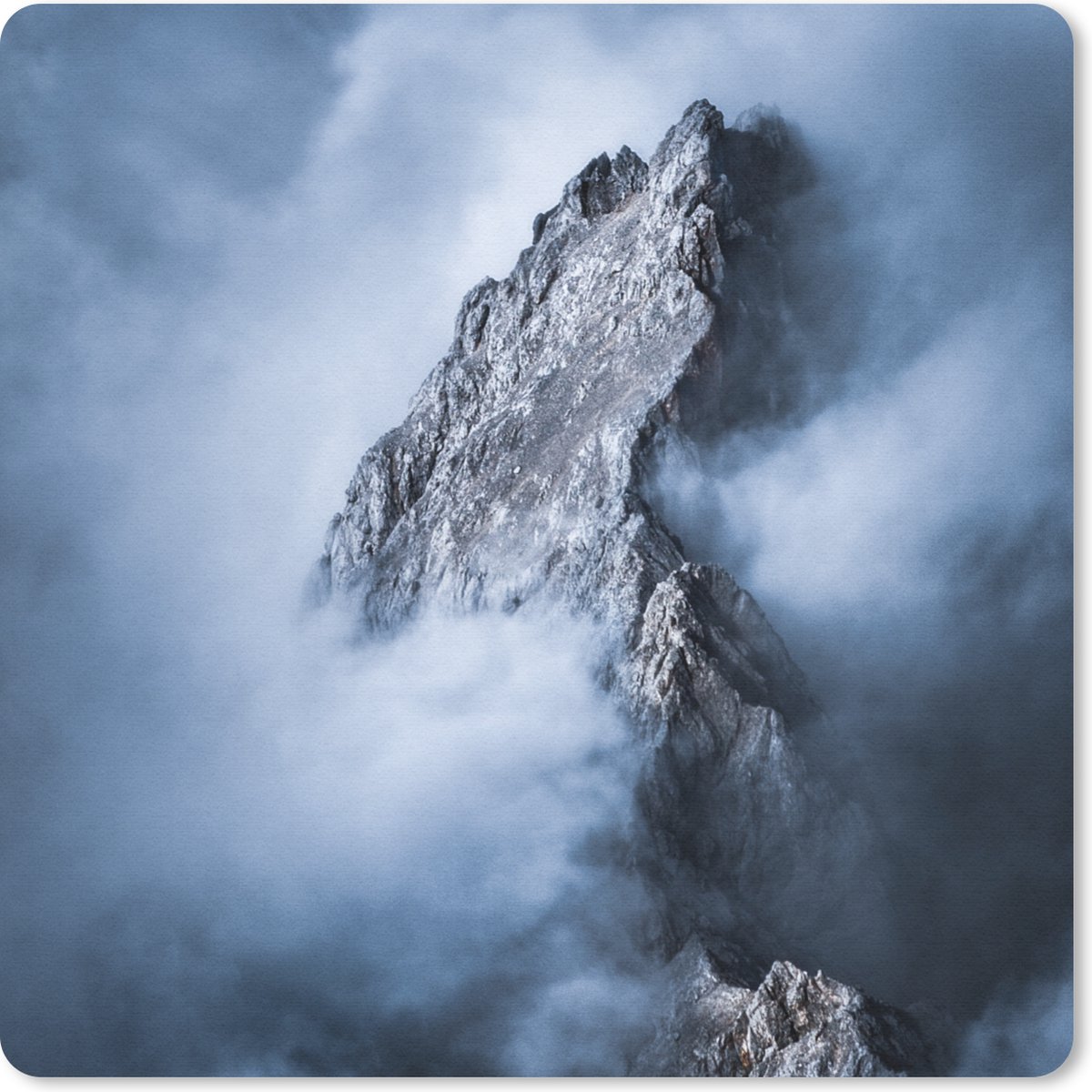Muismat 20x20 cm - Mousepad Alpen - Zugspitze - Duitsland - Muismatten