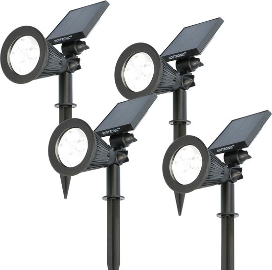 HOFTRONIC - Solar Prikspot Bend IP65 Waterdicht Tuinverlichting op Zonne Energie 4x Grondspot - Tuinspot - padverlichting - plantenbakverlichting Wintersolar met grondspies solar spotlight HOFTRONIC - Solar Prikspot Bend IP65 Waterdicht Tuinverlichting op Zonne Energie 4x Grondspot - Tuinspot - padverlichting - plantenbakverlichting Wintersolar met grondspies solar spotlight