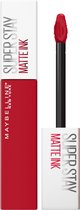 Bol.com Maybelline New York - SuperStay Matte Ink Lippenstift - 325 Shot Caller - Rode - Matte Langhoudende Lippenstift - 5 ml aanbieding