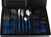 Dinity Emma Bestekset Zilver/Blauw - 24-delig
