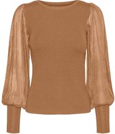 Vero Moda Trui Vmkarolina Ls O-neck Blouse Ga 10253725 Tobacco Brown Dames Maat - M