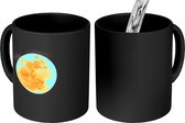 Magische Mok - Foto op Warmte Mok - Maan - Hemel - Geel - 350 ML