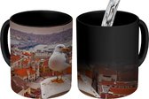 Magische Mok - Foto op Warmte Mok - Meeuw - Istanbul - Architectuur - 350 ML