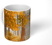 Mok - Herfstbomen in het mistige bos - 350 ML - Beker