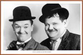 JUNIQE - Poster met kunststof lijst Laurel and Hardy -40x60 /Wit &