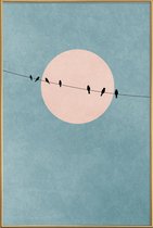 JUNIQE - Poster met kunststof lijst The Beauty of Silence -40x60 /Roze