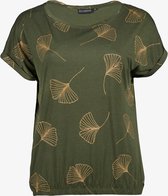 TwoDay dames T-shirt met print - Groen - Maat XL