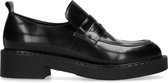 Sacha - Dames - Zwarte leren loafers - Maat 37