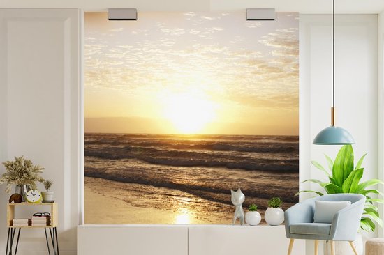 Papier peint - Papier peint photo Soleil - Mer - Plage - Largeur 260 cm x Hauteur 260 cm
