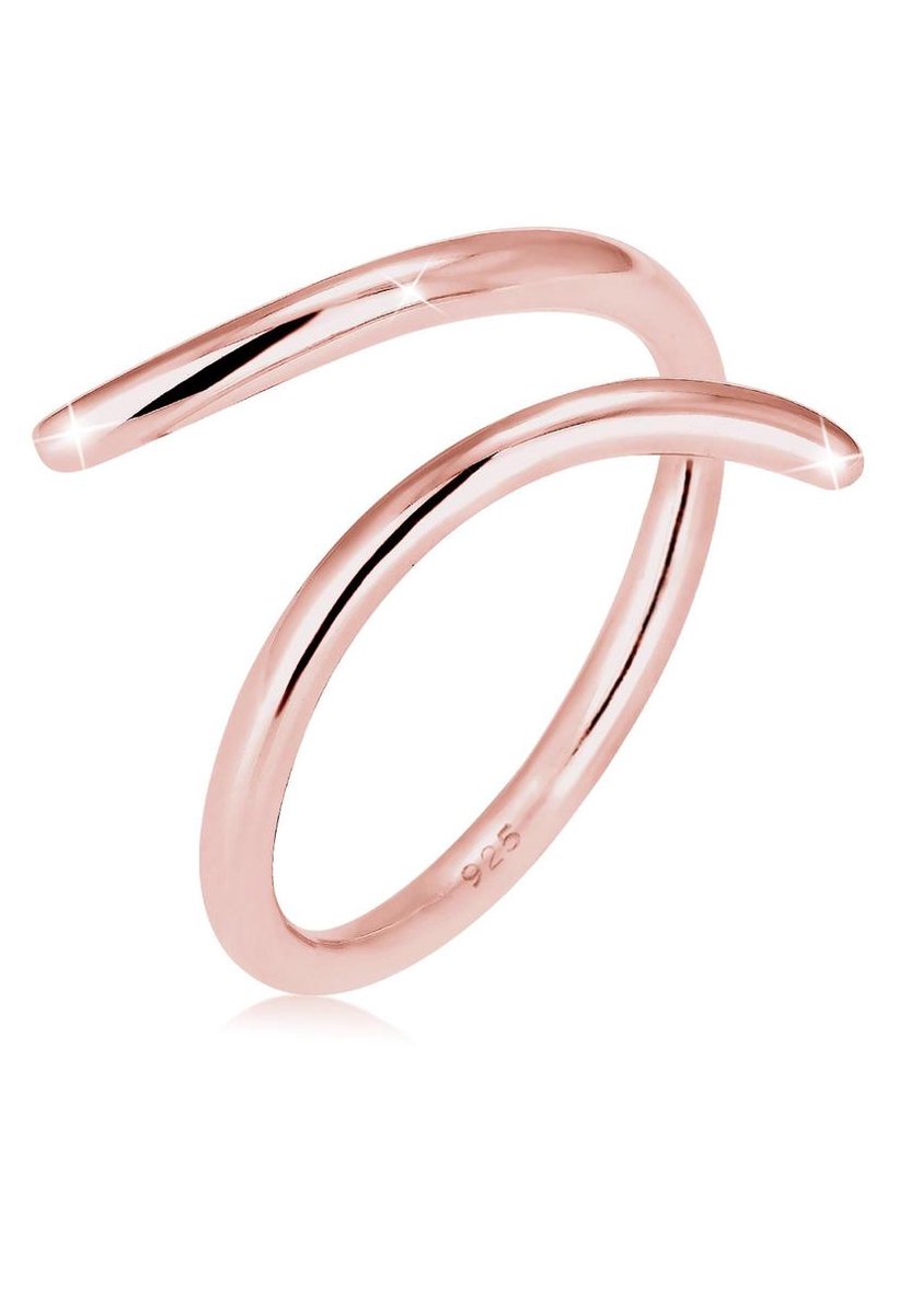 Elli - Ring - Dames Wikkel Statement Geo in 925 Sterling Zilver - Dames