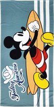 strandlaken Mickey jongens 140 x 70 cm polyester blauw