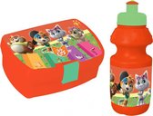 lunchset 44 Cats junior 16 x 11 cm oranje 2-delig