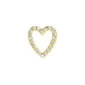 Stalen goldplated slider hart