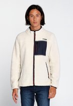 J&JOY - Sweater Mannen Ontario Forest Off White Pile Jacket